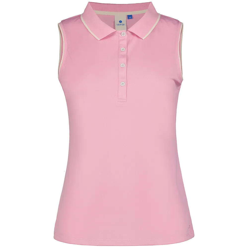 Luhta Kivisaari Mouwloze Polo Roze
