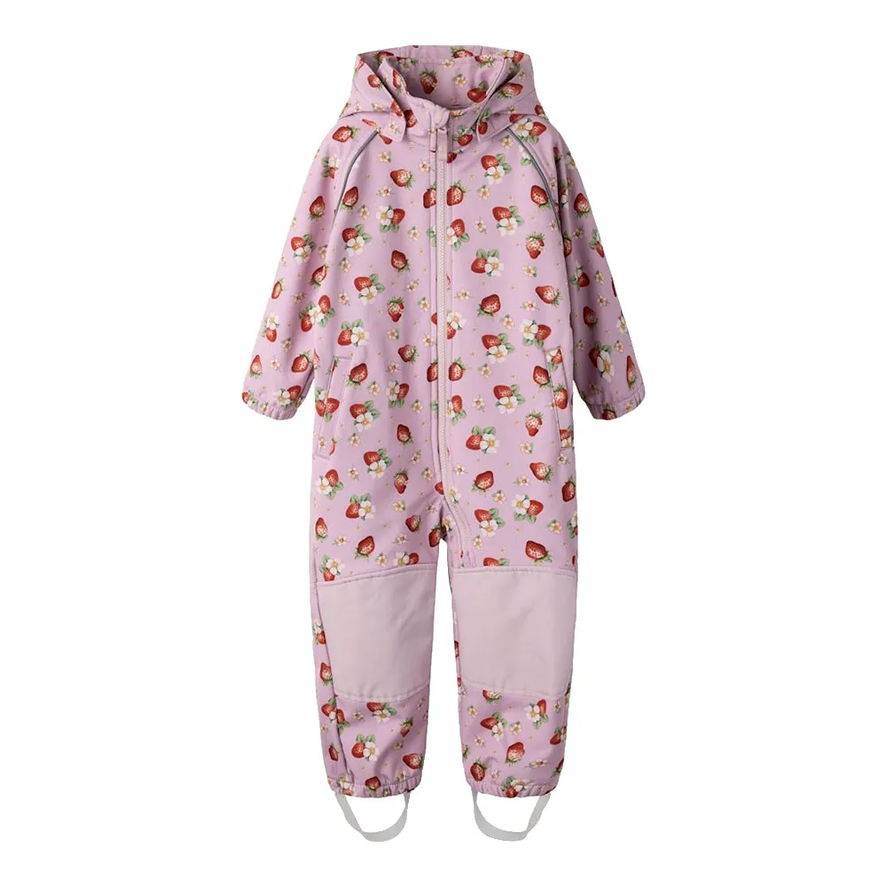 Name It Alfa08 Softshell 1fo Overall Keepsake Lilac / Strawberry