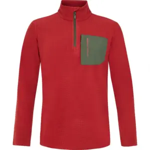 Protest Care Half Rits Lange Mouw T-shirt Rood