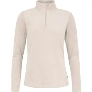 Protest Gail Half Rits Lange Mouw T-shirt Creme