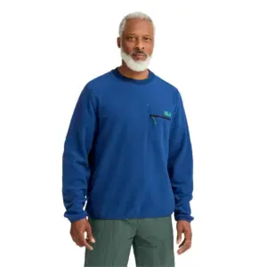 Jack Wolfskin Find The Wild Crewneck Sweatshirt Met Halve Rits Blauw
