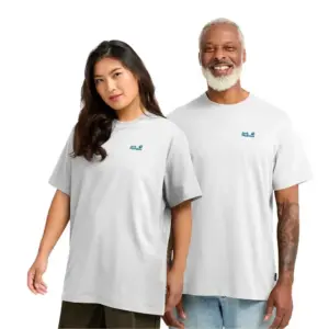 Jack Wolfskin Live Wild T-shirt Met Korte Mouwen Wit
