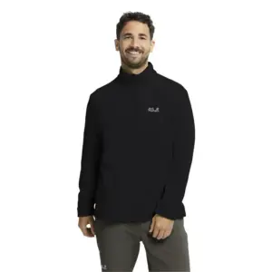 Jack Wolfskin Taunus 100 Sweatshirt Met Halve Rits Zwart