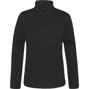 Protest Rewillowy Half Rits Lange Mouw T-shirt Zwart