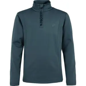 Protest Rewillowy Half Rits Lange Mouw T-shirt Blauw