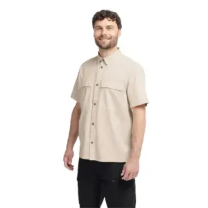 Jack Wolfskin Wild Nep Overhemd Met Korte Mouwen Oyster