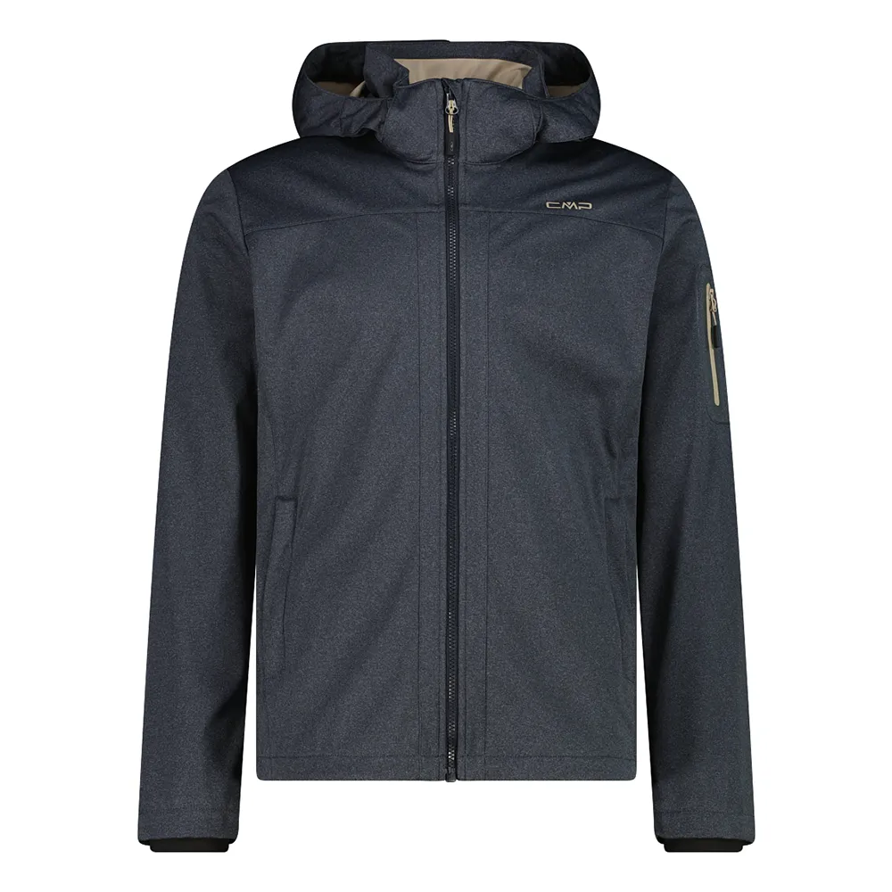 Cmp Zip Hood 39a5027m Softshelljack Piombo Mel / Darker