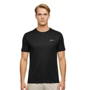 Newwood Rock T-shirt Met Korte Mouwen Zwart