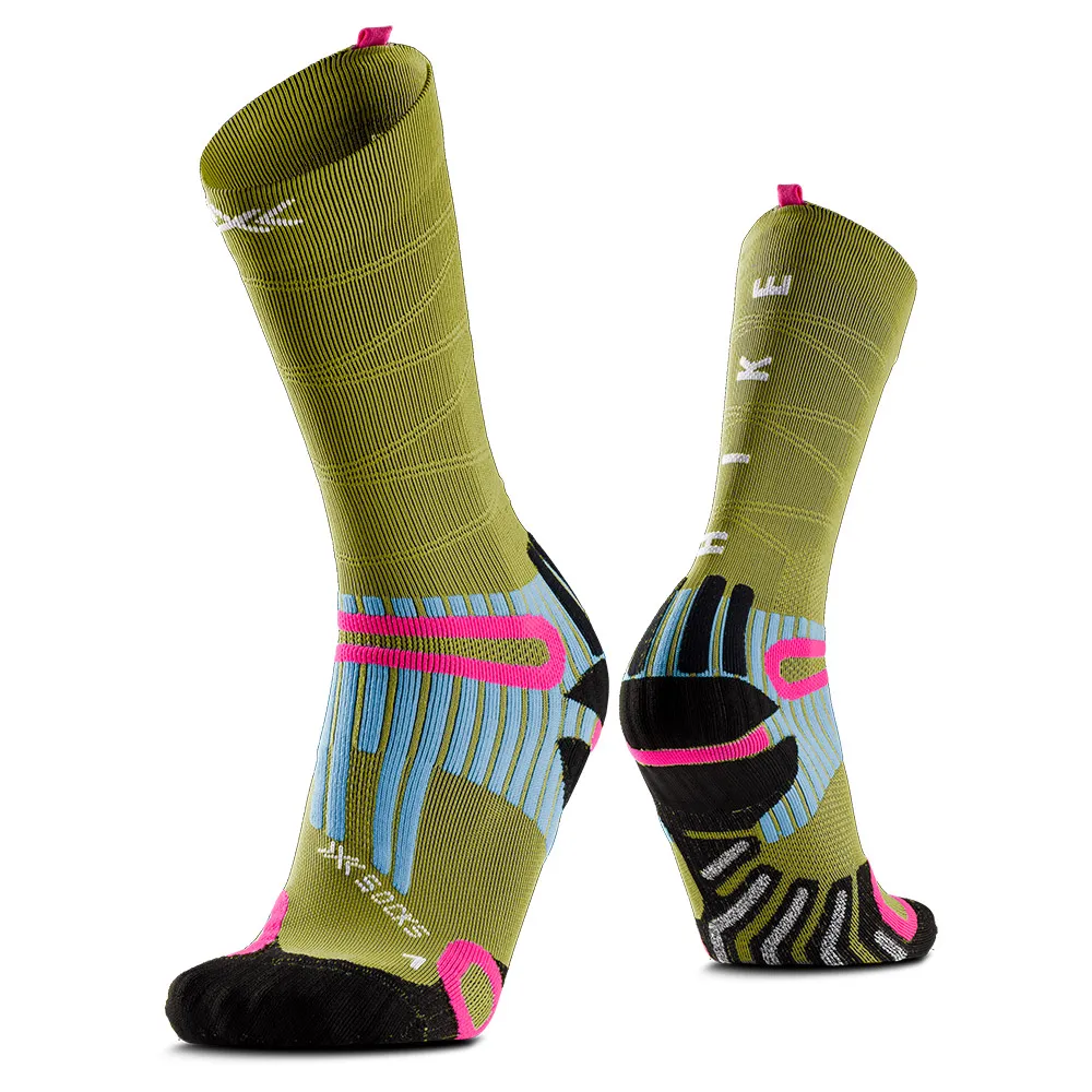 X-socks Hike Anatomix Crewsokken Olijf