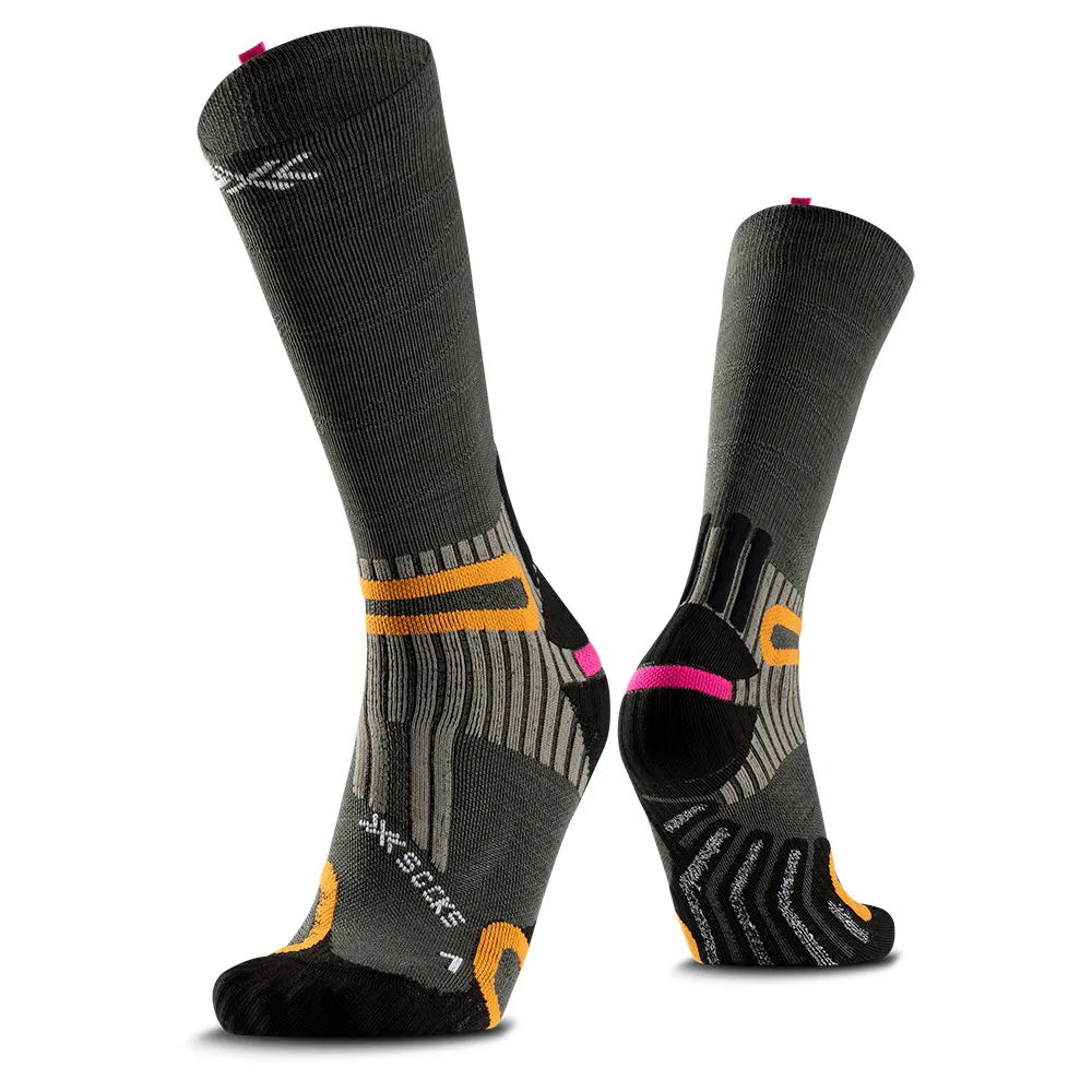 X-socks Hike Anatomix Merino Crewsokken Olijf