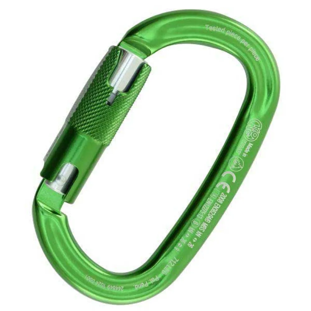 Kong Ovalone Rise Lock Karabijnhaak Groen