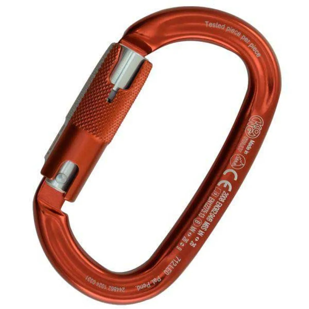 Kong Ovalone Rise Lock Karabijnhaak Rood