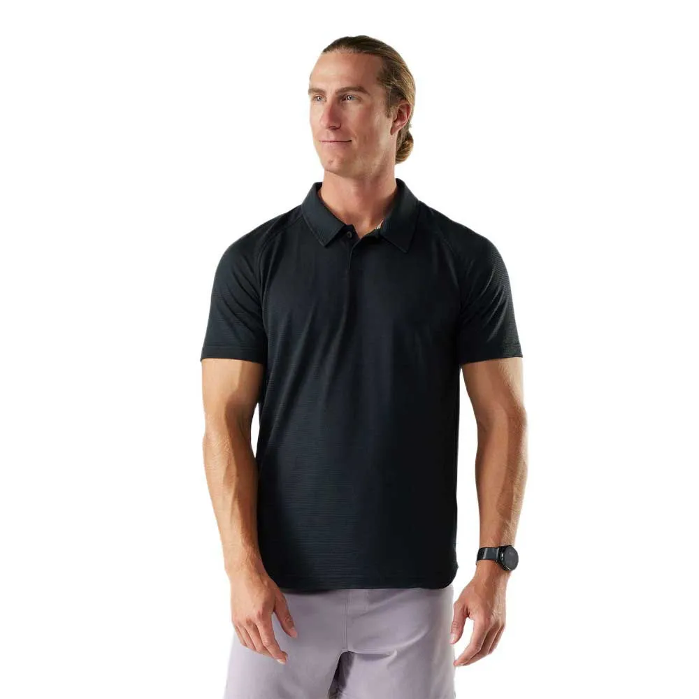 Smartwool Active Mesh Korte Mouw Poloshirt Zwart