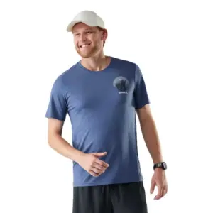 Smartwool Lunar Bear Active Graphic T-shirt Met Korte Mouwen Blauw