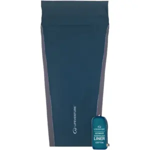 Lifeventure Cotton Liner Ultimate-mummy Slaapzak Blauw