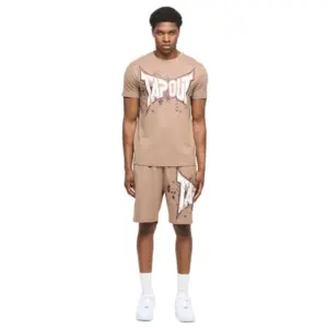 Tapout Dunlab Korte Mouw Set Bruin