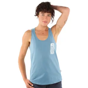 Edelrid Gamba Mouwloos T-shirt Blauw