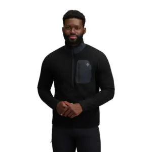Diamond Lightweight Poly Fleece Met Halve Rits Zwart
