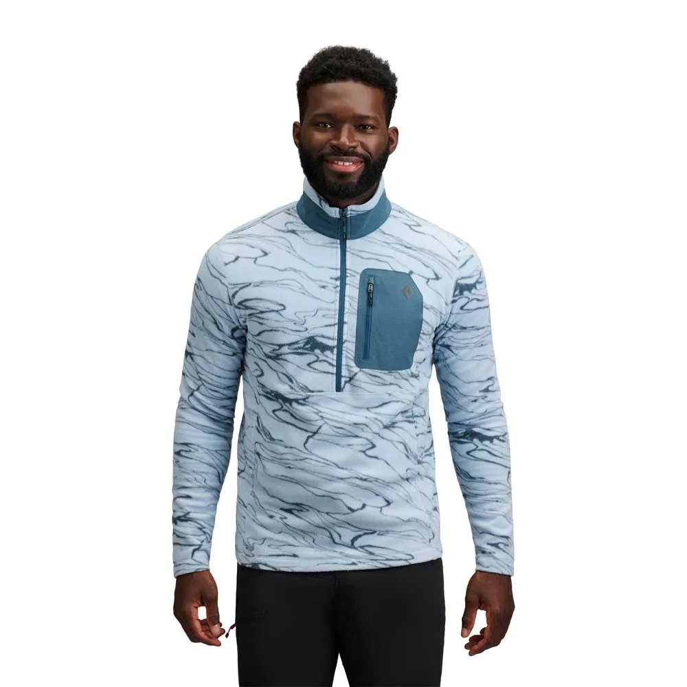 Diamond Lightweight Poly Fleece Met Halve Rits Blauw