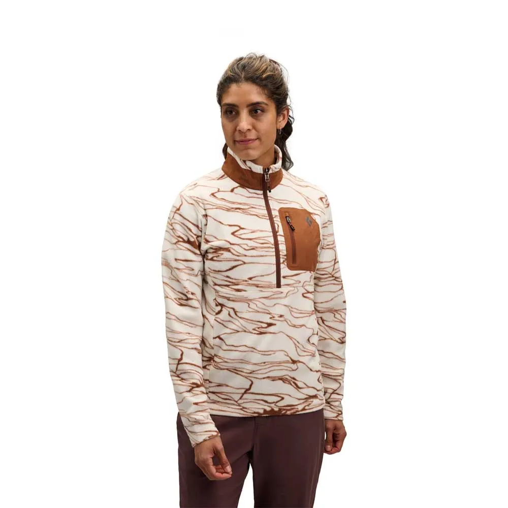 Diamond Lightweight Poly Fleece Met Halve Rits Chalk