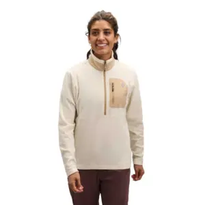 Diamond Lightweight Poly Fleece Met Halve Rits Creme