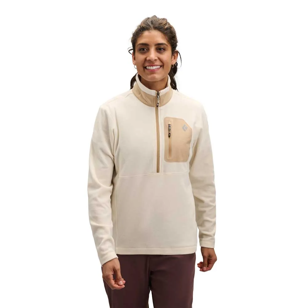 Diamond Lightweight Poly Fleece Met Halve Rits Creme