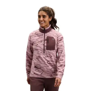 Diamond Lightweight Poly Fleece Met Halve Rits Meadow Rose