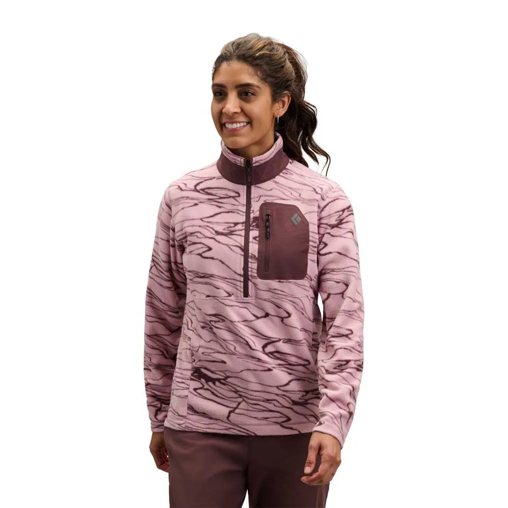 Diamond Lightweight Poly Fleece Met Halve Rits Meadow Rose