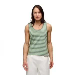Diamond Stripe Mouwloos T-shirt Groen