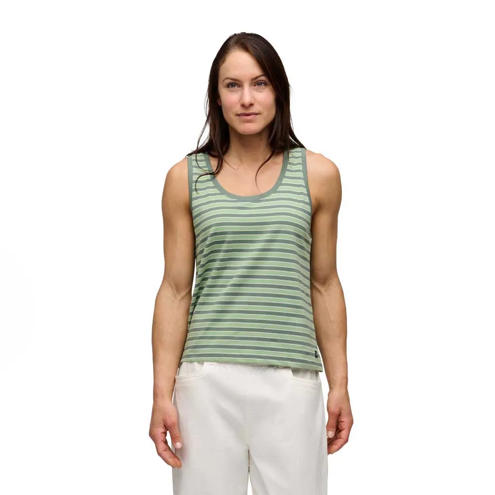 Diamond Stripe Mouwloos T-shirt Groen