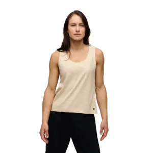 Diamond Stripe Mouwloos T-shirt Creme