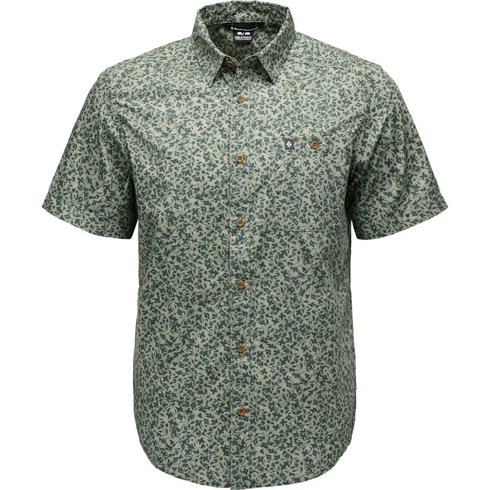 Diamond Wingate Overhemd Met Korte Mouwen Pine Smoke
