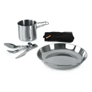 Gsi Outdoors Glacier Stainless-1 Person Serviesset Zilver