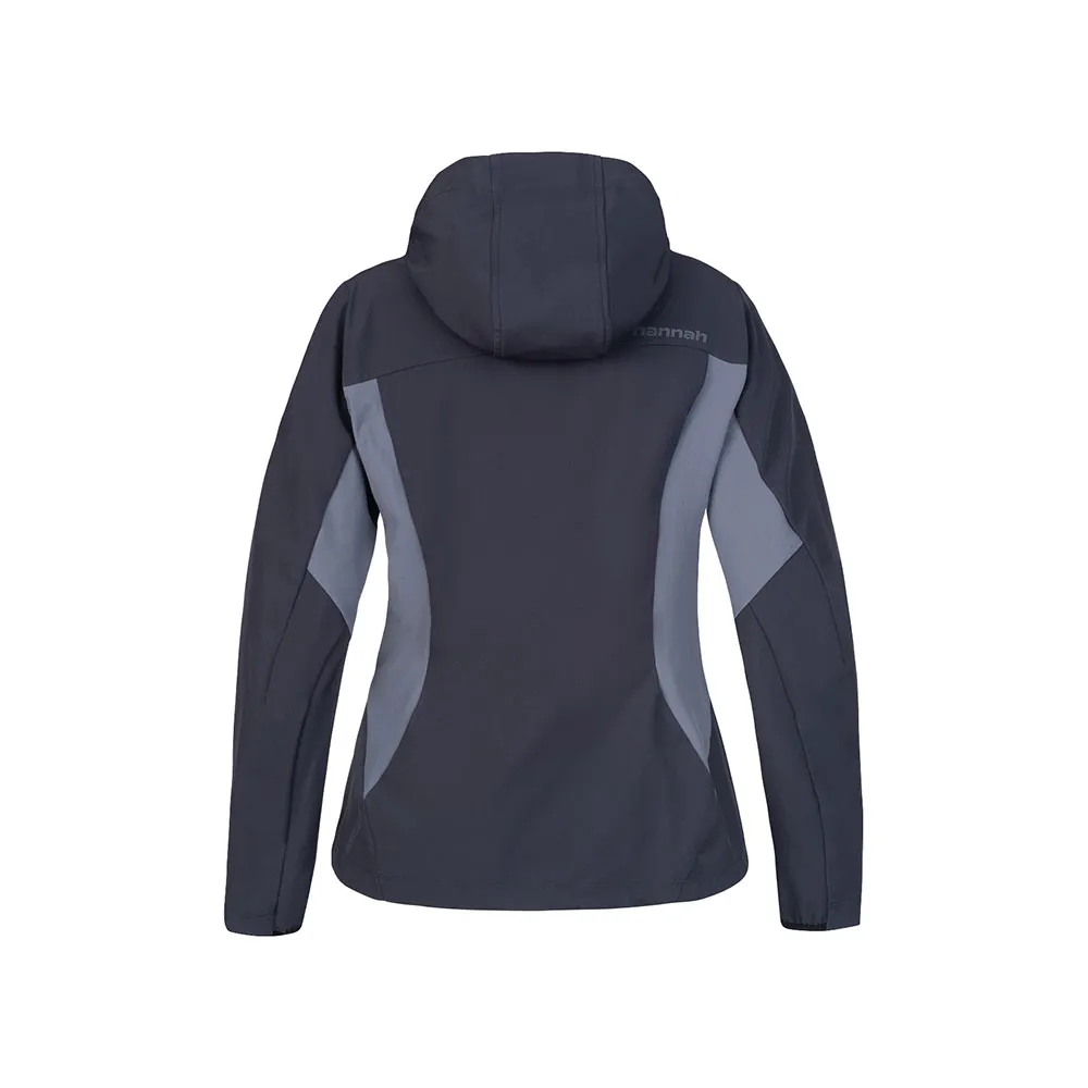 Hannah Airy Hoody Softshelljack Polar Night / Grisaille