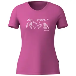 Loeffler Sunset Merino-tencel tm T-shirt Met Korte Mouwen Roze