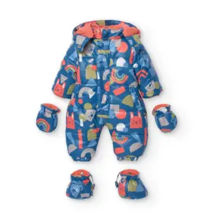 Boboli Technical Fabric Babygrow Overall Print