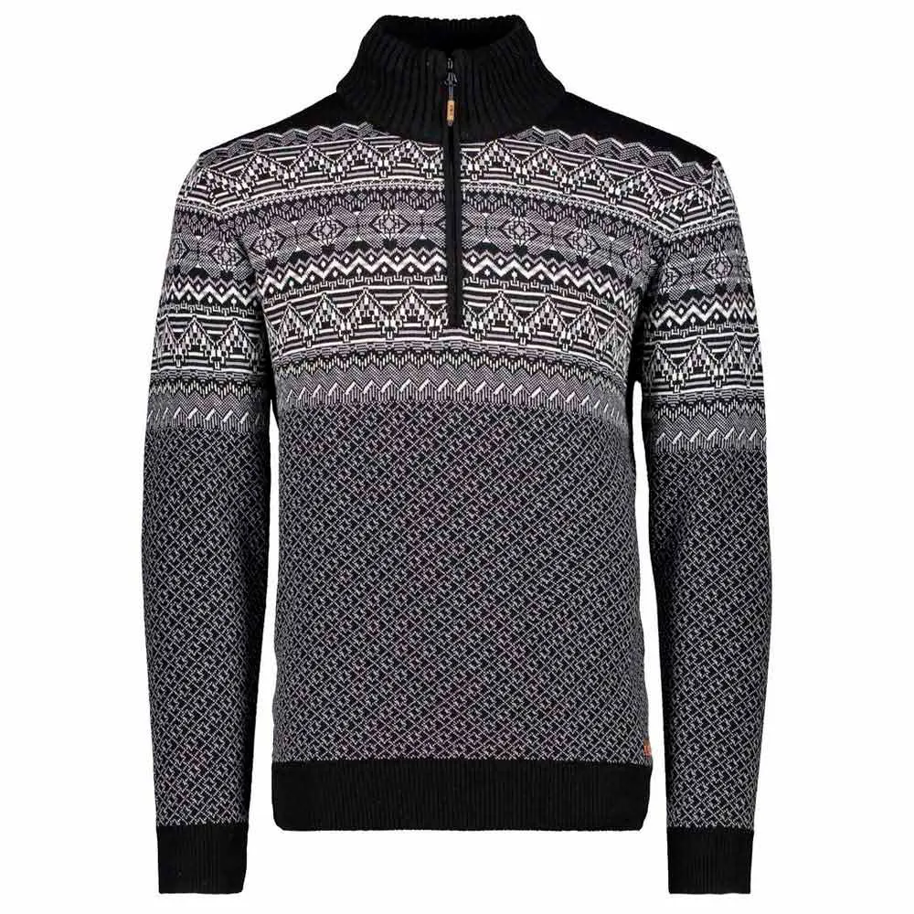 Cmp 7h27807 Sweatshirt Met Halve Rits Zwart