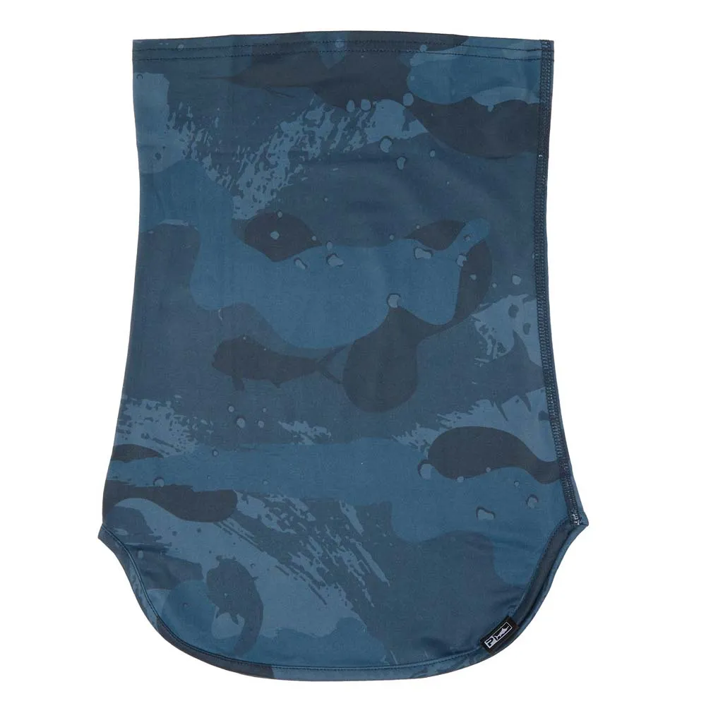 Pelagic Sunshield Brush Camo Nekwarmer Blauw