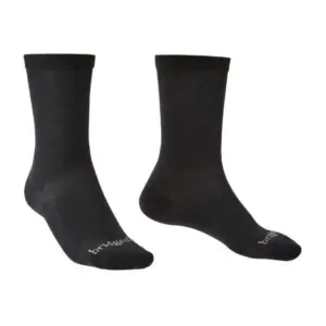Bridgedale Liner Coolmax Boot 2 Pair Pack Lange Sokken Zwart