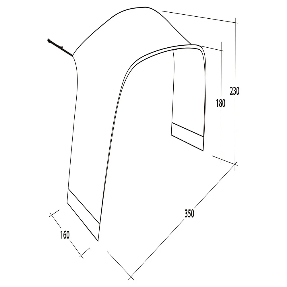 Outwell Wakefield L Tentconnector Zwart