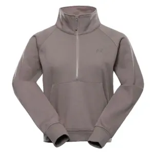 Alpine Pro Negga Sweatshirt Met Halve Rits Driftwood
