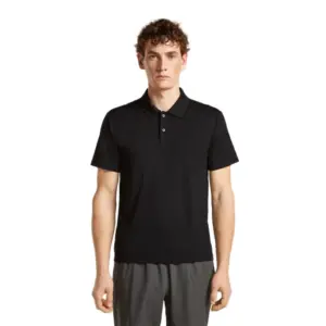 Icebreaker 15.5 Merinofine™ Korte Mouw Poloshirt Zwart