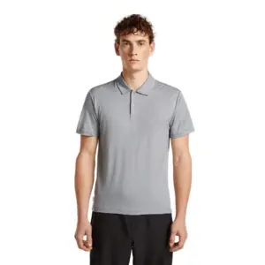 Icebreaker 15.5 Merinofine™ Korte Mouw Poloshirt Grijs