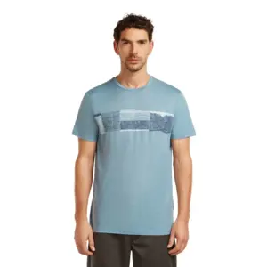 Icebreaker Merino 150 Tech Lite Elevation Line T-shirt Met Korte Mouwen Blauw