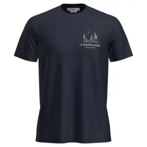 Icebreaker Merino 150 Tech Lite Peaceful Pass T-shirt Met Korte Mouwen Marineblauw