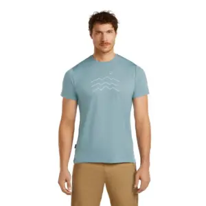 Icebreaker Merino Blend 125 Cool-lite™ Sphere Across The Peaks T-shirt Met Korte Mouwen Blauw