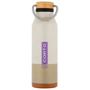 Corto Insulated Bamboo 0,7l Thermosfles Wit