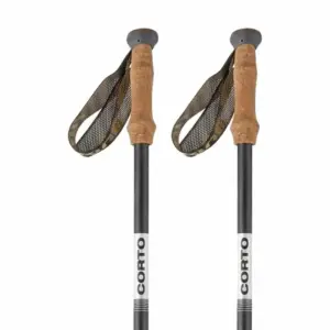 Corto Nepal Carbon 3 Parts Powerlock Cork Grip Stokken Zwart