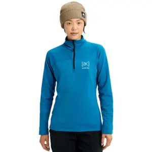 Burton Ak Helium Grid Fleece Met Halve Rits Blauw