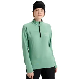 Burton Ak Helium Grid Fleece Met Halve Rits Soft Sage
